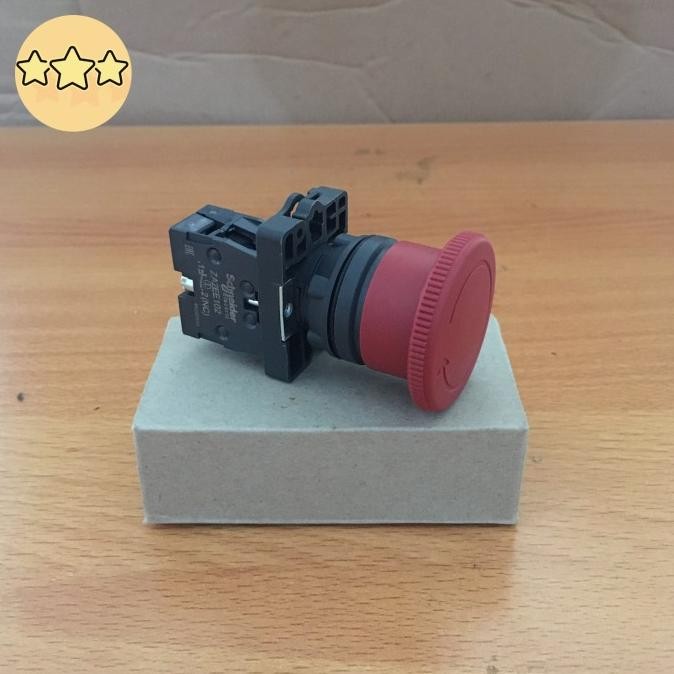 MERAH Schneider สวิตช์ฉุกเฉินไฟฟ้า XA2 40 มม. 1NC สีแดง XA2ES542