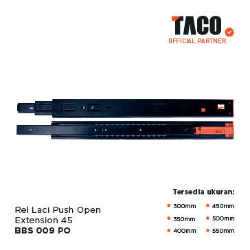 TACO Push Open รางลิ้นชักขยายเต็ม 45 - BBS009PO-45/500