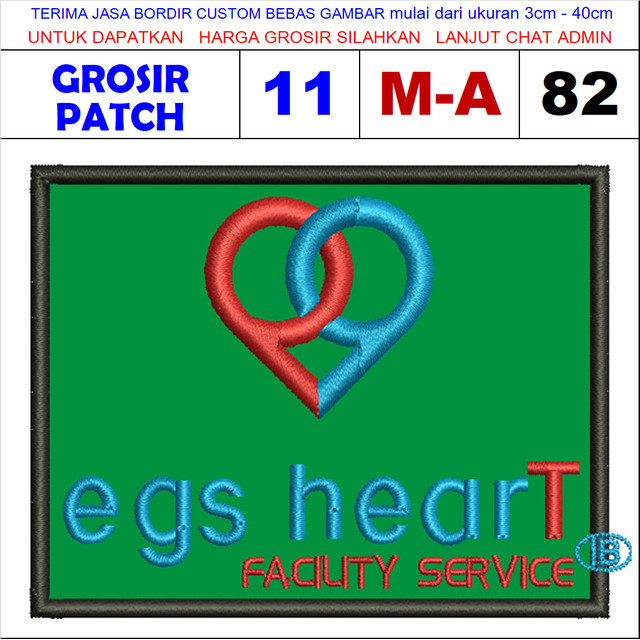 M-A82 โลโก้ EGS HEARTS CUSTOM EMBROIDERYST TESTIMONI