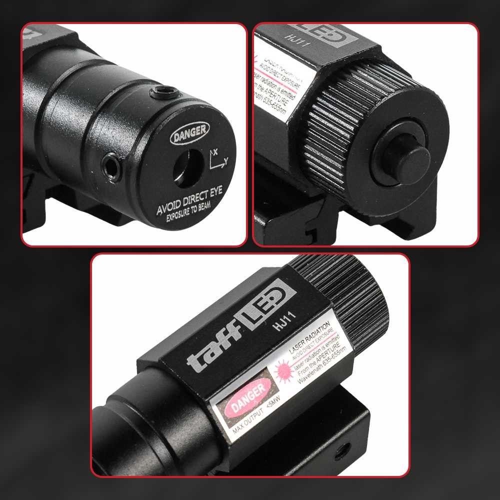 TaffLED Tactical Red Dot Laser Gun Mount Airsoft Rifle 11\/20mm - HJ11