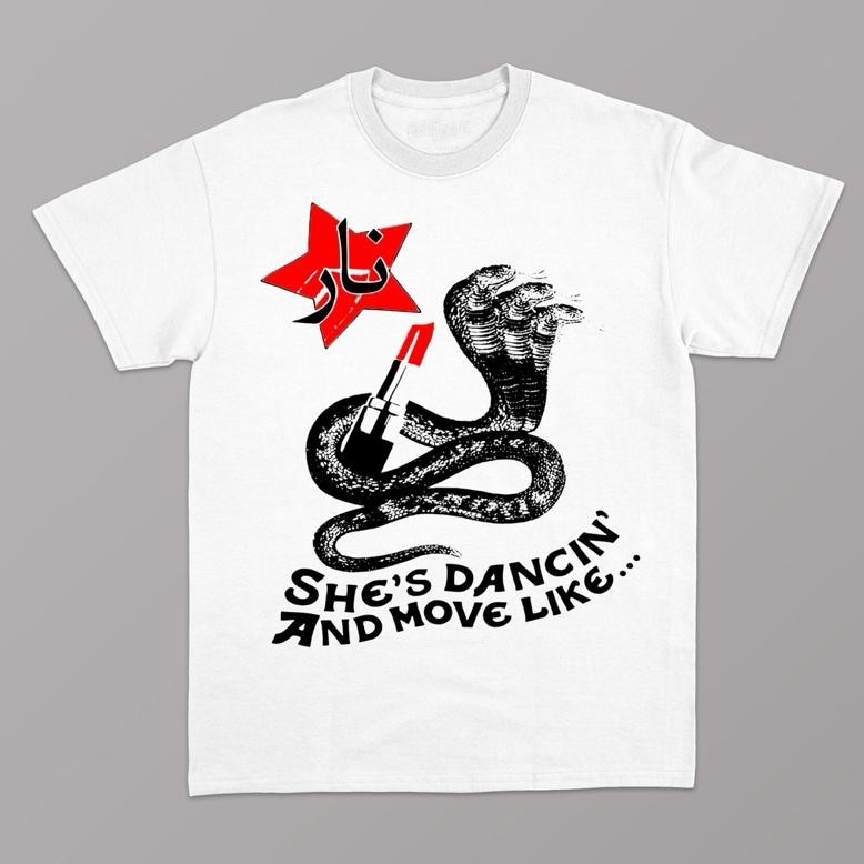 เสื้อยืด Terviral Nara Krazy Brazy White วัสดุ Unisex Cotton Combad 24.สสส