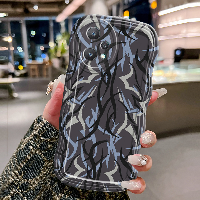 HPเคสโทรศัพท์สําหรับRealme 9 4G 9 Pro Plus 9i 9 5G 9 Pro 5G V25 5G Q5 5Gกรณีโทรศัพท์กรณีรูปแบบโค้งเค