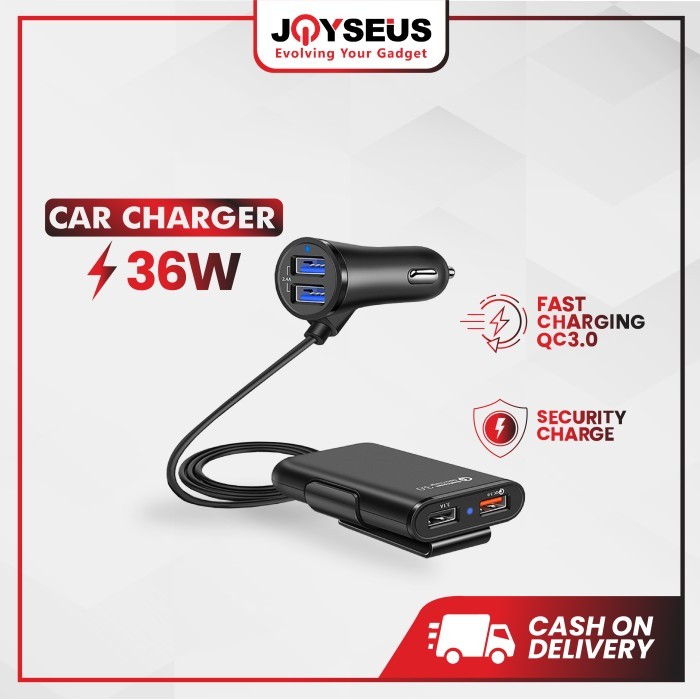 Joyseus 4 Usb Qc3.0 Quick Charger Car Usb Car Charger - Cm0005