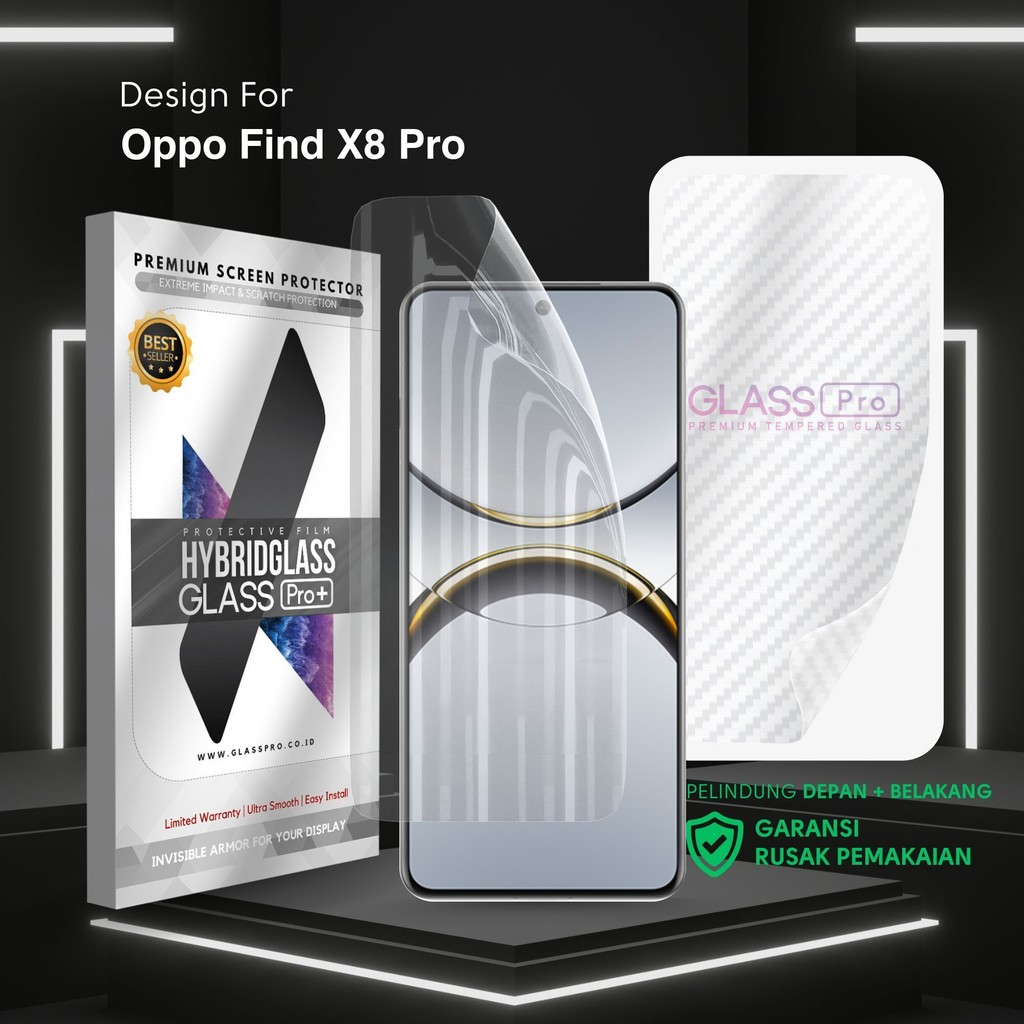 Hybrid Glass Premium Anti-Scratch Hydrogel Oppo Find X8 Pro Full Cover Screen Protector Glass Pro ไม่ใช่กระจกนิรภัยพร้อมทุกรุ่น