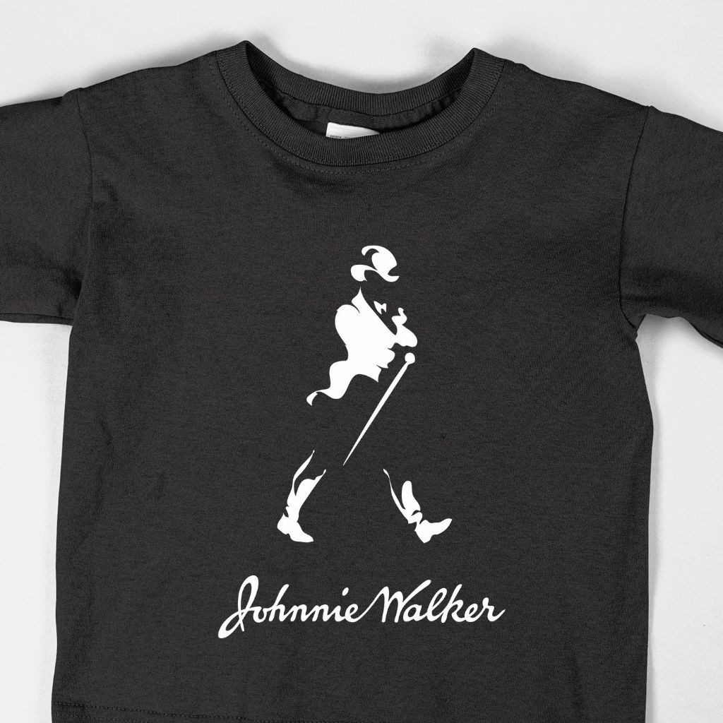 Katun Distro เสื้อยืดผู้ชายผู้หญิงผ้าฝ้าย Kombet 24s ทุกขนาด Johnnie Walker โลโก้เสื้อยืด