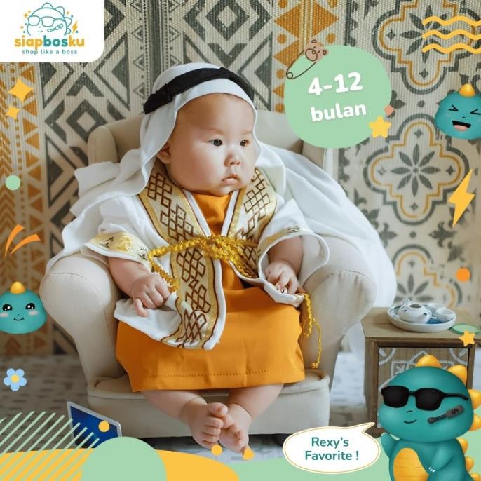 BABY COSTUME BABY PHOTO PROPERTY NEWBORN KING ARAB KING SALMAN CUTE LM99