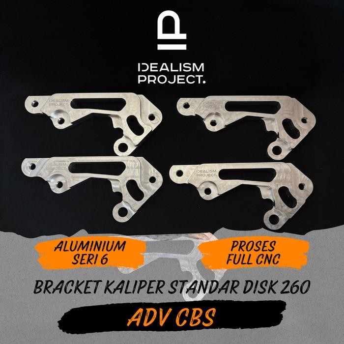 Cnc Caliper Bracket ADV 150 / ADV 160 / PCX 150 / PCX 160 ABS CBS. คาลิปเปอร์มาตรฐาน ดิสก์ 260 นําเข