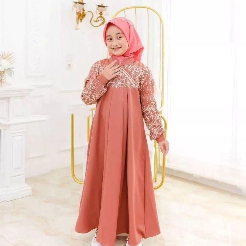 เกม Simple Elegant รุ่น Cool วัสดุ Games2025 Ank ชุดยาวนําเข้า Khimar Motif Cool ชุด Bju Kurung มาเล