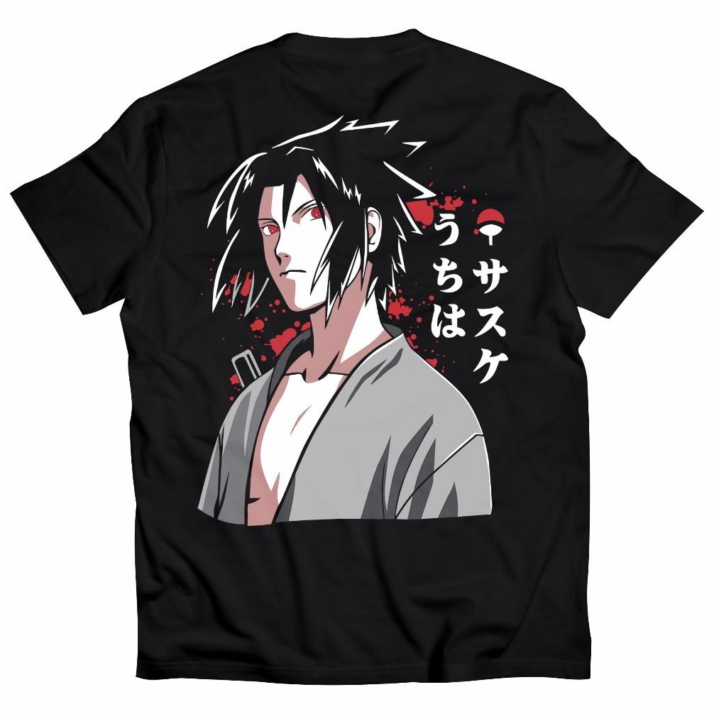 Sasuke Uchiha V2 Naruto Shipuden 019Ns อะนิเมะเสื้อผ้าอะนิเมะเสื้อยืดอะนิเมะผ้าฝ้าย Combed Unisex St