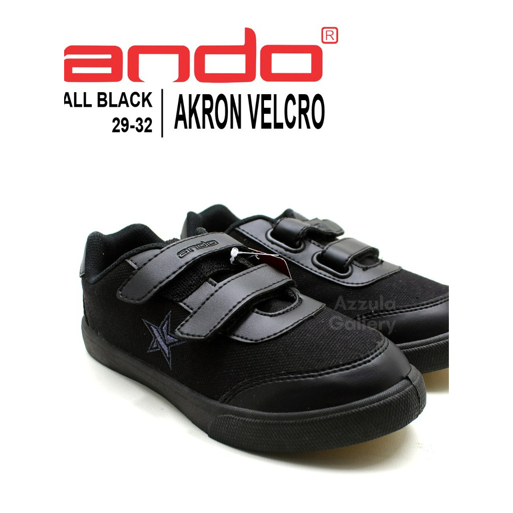 ! รองเท้านักเรียนชาย Ando - รองเท้านักเรียนหญิง Ando Akron Velcro กาว