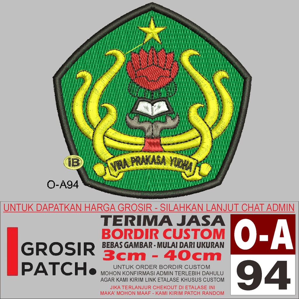 0-A94 KORPS RESERVE LOGO EMBROIDERY PATCH - WHOLESALE REVIEW/TESIMONI PATCH