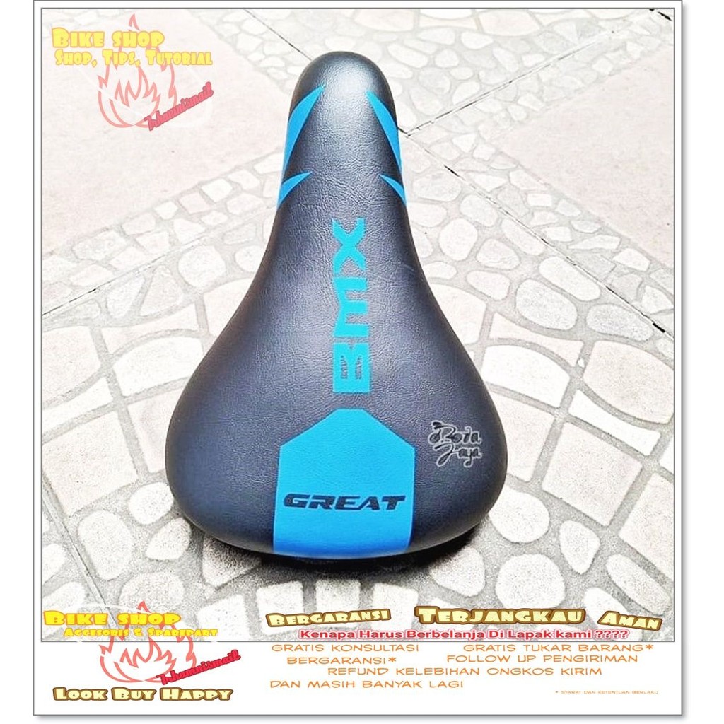 GREAT FAT BLUE BMX BIKE SADDLE MTB BMX Bike