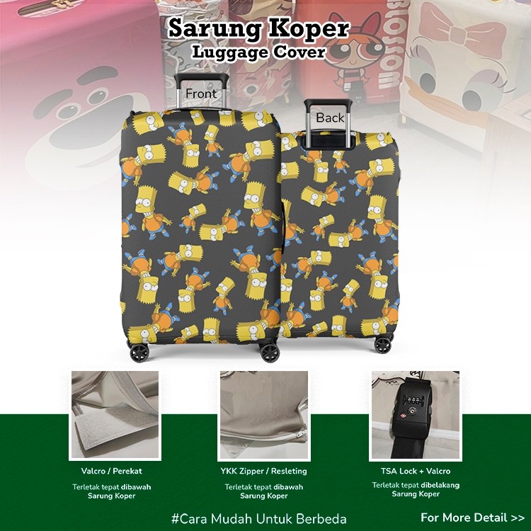 Bart Simpson 001 - The Simpson | ฝาครอบป้องกันกระเป๋าเดินทาง / ฝาครอบ