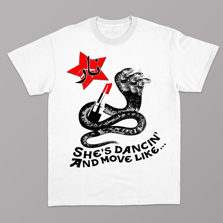 เสื้อยืด Terviral Nara Krazy Brazy White วัสดุ Unisex Cotton Combad 24.สสส