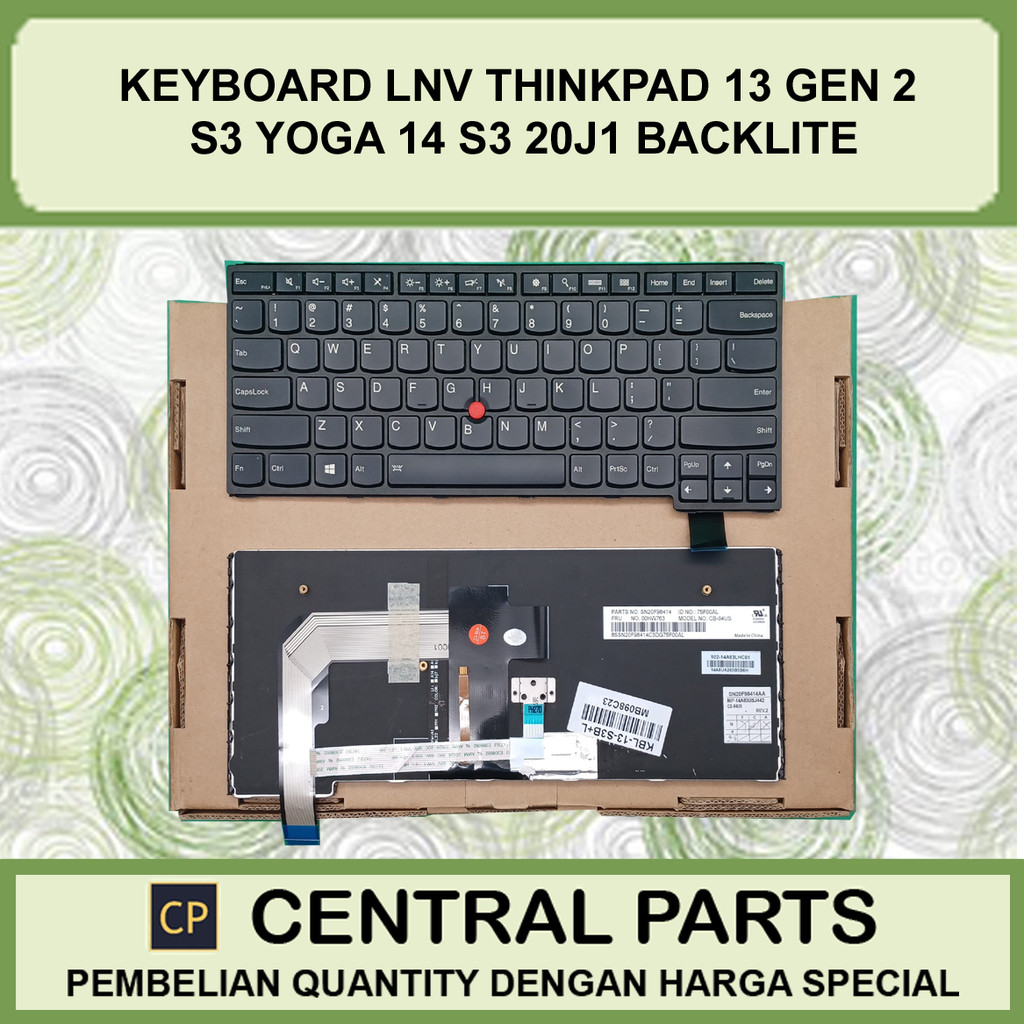 LNV Thinkpad 13 gen 2 s3 yoga 14 s3 20j1 backlite คีย์บอร์ด