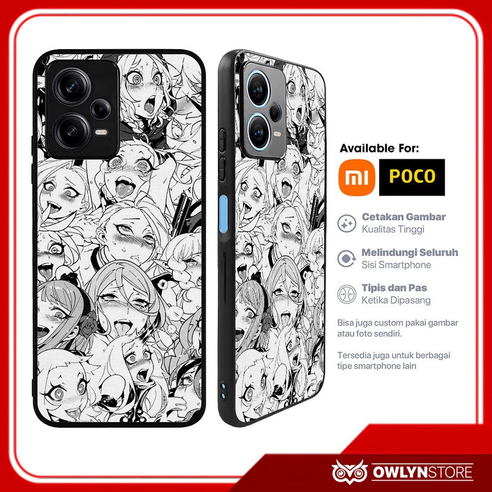 เคส เคส Xiaomi Redmi Note 13 12 11 10 Pro Plus 5G Ahegao Face Manga YL0774