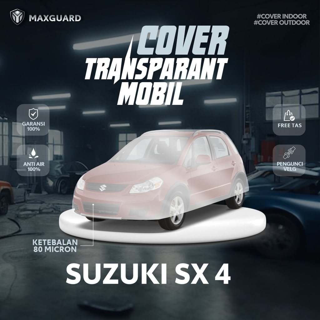 Suzuki SX 4 Xover ผ้าคลุมรถแบบใส / SX4 X Over ผ้าคลุมรถพลาสติก / SX4 X-Over ผ้าห่มพลาสติกหนา