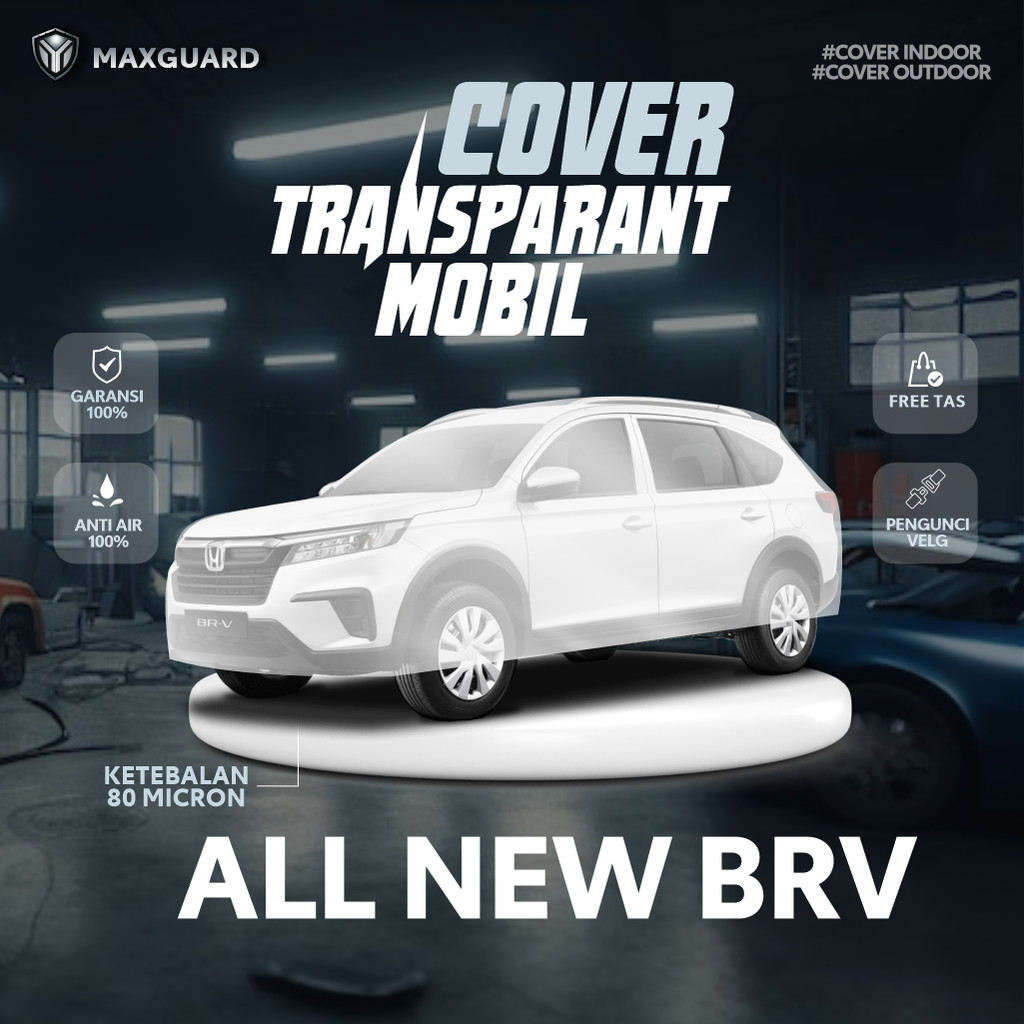 ผ้าคลุมรถแบบใสสําหรับ Honda New BRV / BRV ผ้าคลุมรถพลาสติก / ใหม่ทั้งหมด BRV 2023 2024 ผ้าห่มพลาสติก