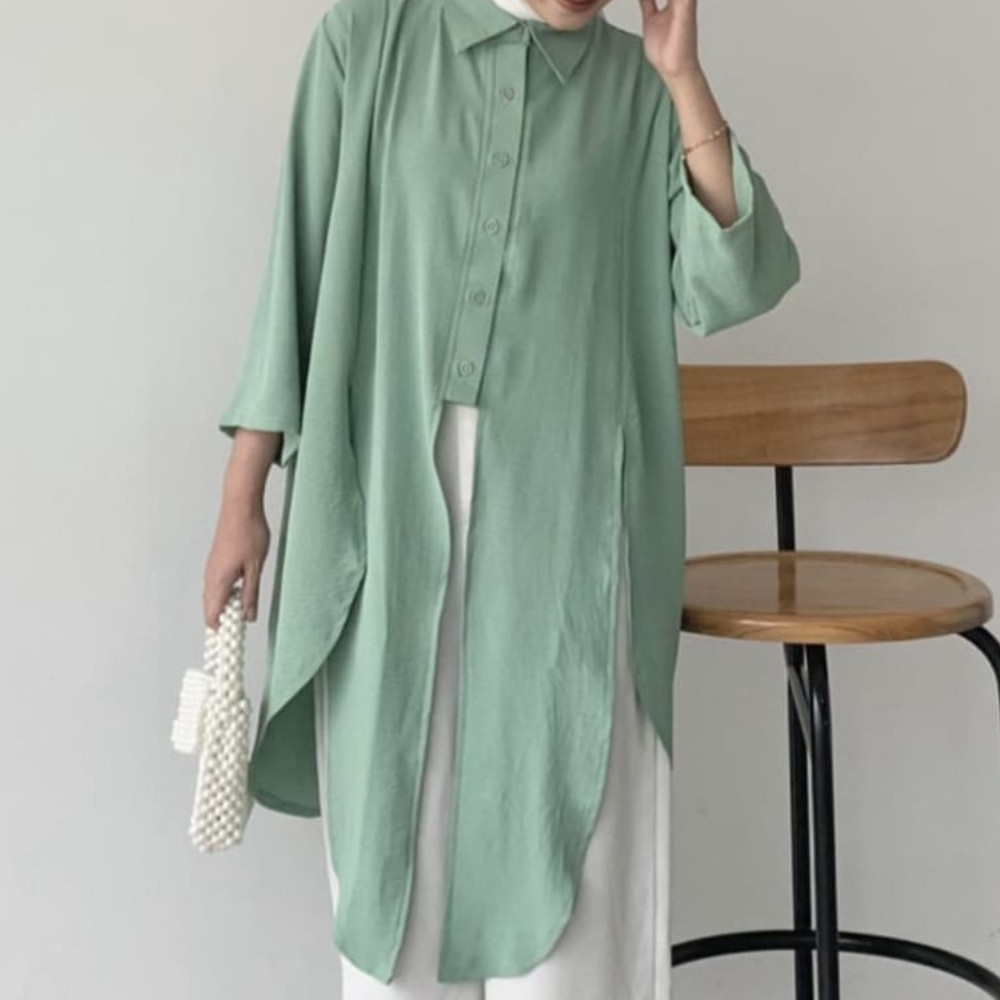 KEMEJA ล่าสุด 2025 Contemporary Womens Tunics Bju Lebara Tuunil Girls Bsju Tunix Cervian Bju Long Tu