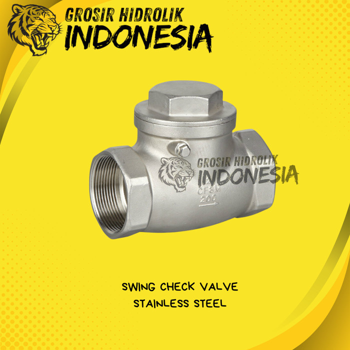 2 SWING CHECK VALVE ONE WAY VALVE สแตนเลส 316 ขนาด 2 นิ้ว