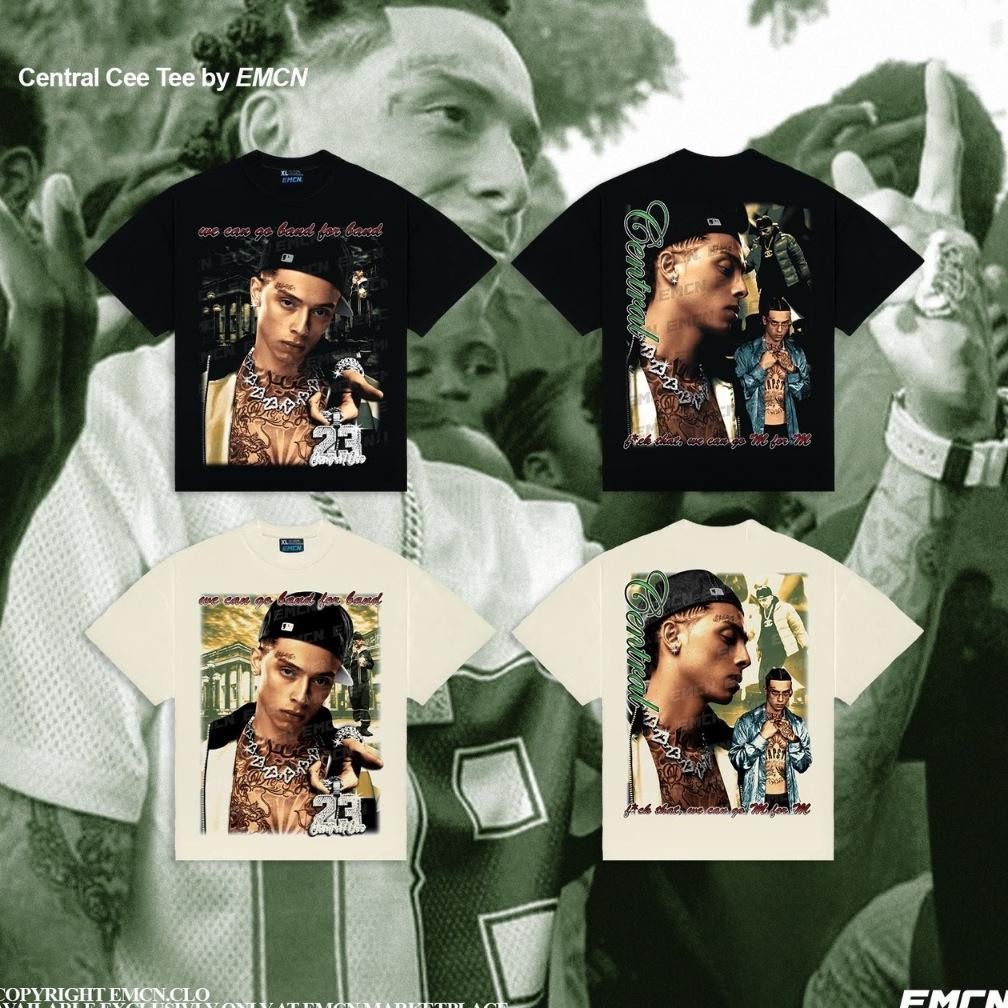 เสื้อยืดโอเวอร์ไซส์ Emcn ใหม่ล่าสุด Central Cee Band 4 Band