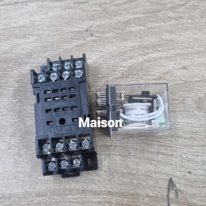 ชุดรีเลย์ MY4N 24VDC + ซ็อกเก็ต 14 พิน / MY4 24VDC