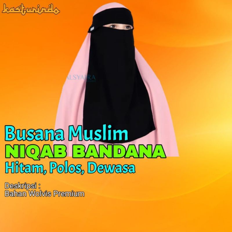 Black Bandana Niqab - Khima / Veil