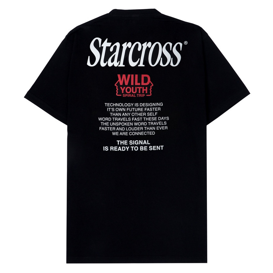 เสื้อยืดผู้ชาย STARCROSS - SILO WILD - สีดํา
