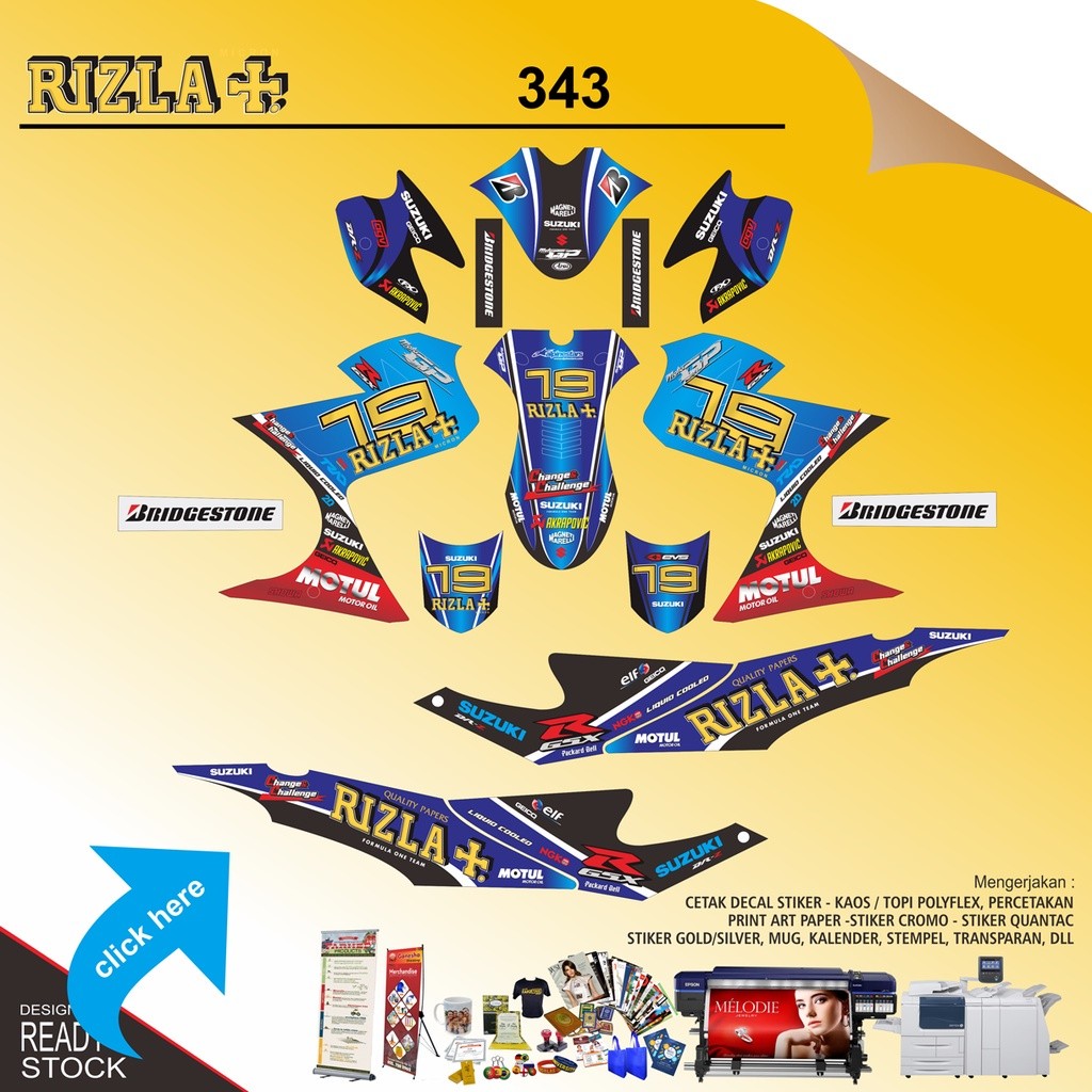 สติ๊กเกอร์รูปลอก SUZUKI SATRIA FU RIZLA MOTOGP 23