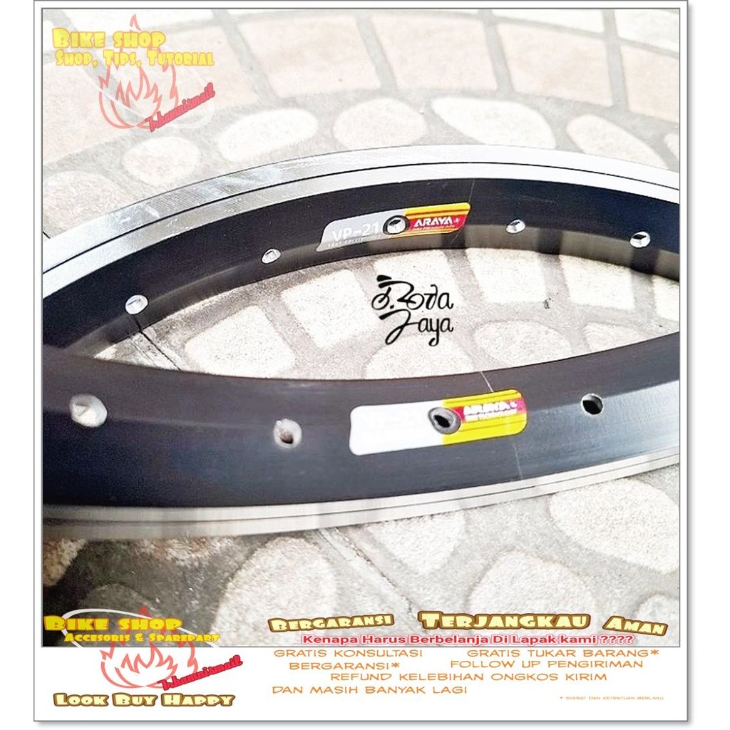 ARAYA VP21 RIMS 16 x 1.50 สีดํา CNC 28H MTB BMX จักรยาน