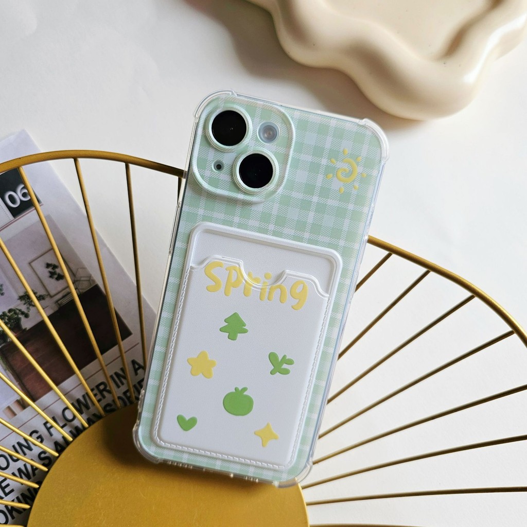 Aesthetic Lattice Card Holder พิมพ์ Soft Case Hp Oppo Reno 13F 13 C75x หมายเหตุ 60 60x A3X A60 Reno 