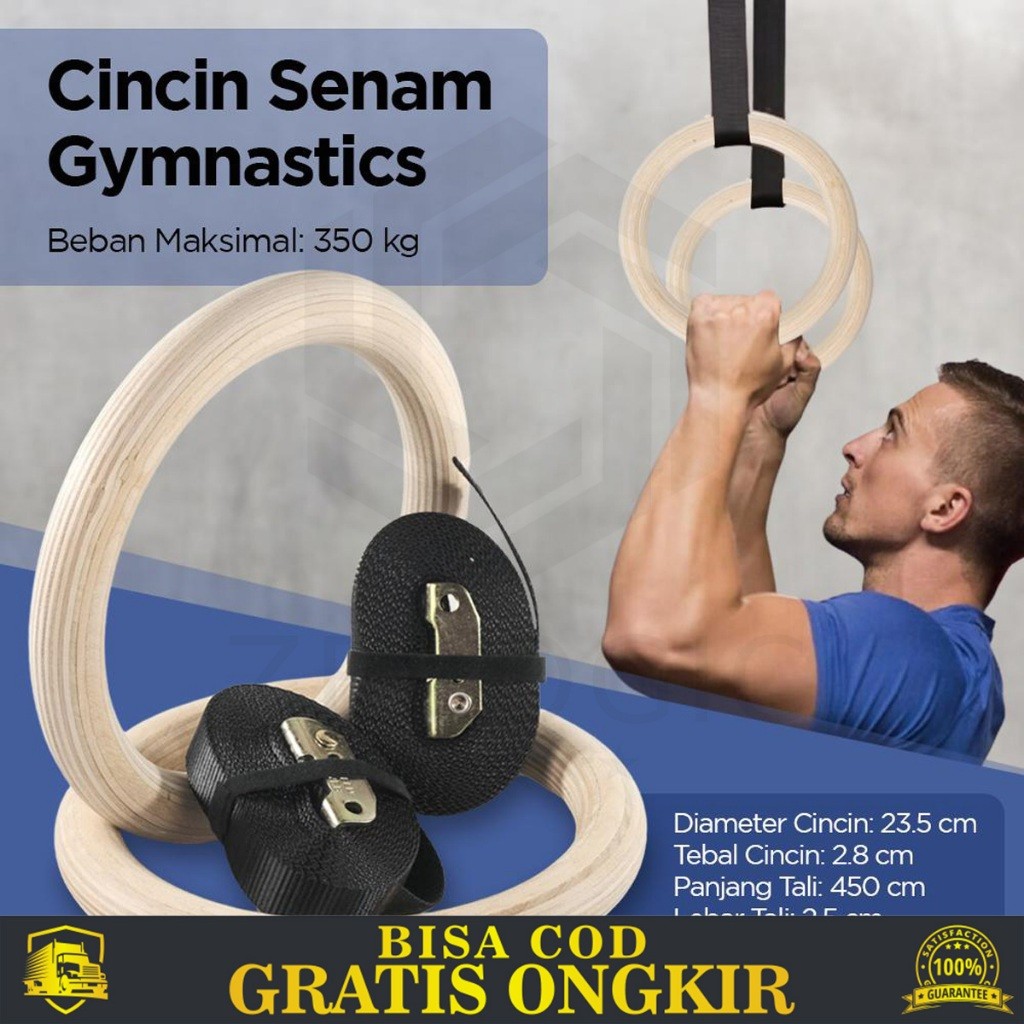 GYM SPORT โยคะบอลกีฬาไนลอน STRAP PULL UP BAR RING DIPS GYMNASTICS
