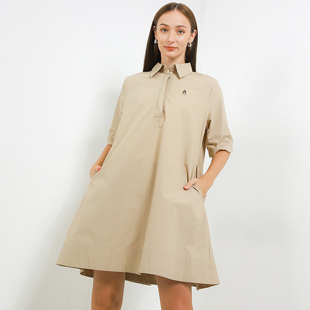 Hush Puppies Womens Carlene Mini Khaki Dress