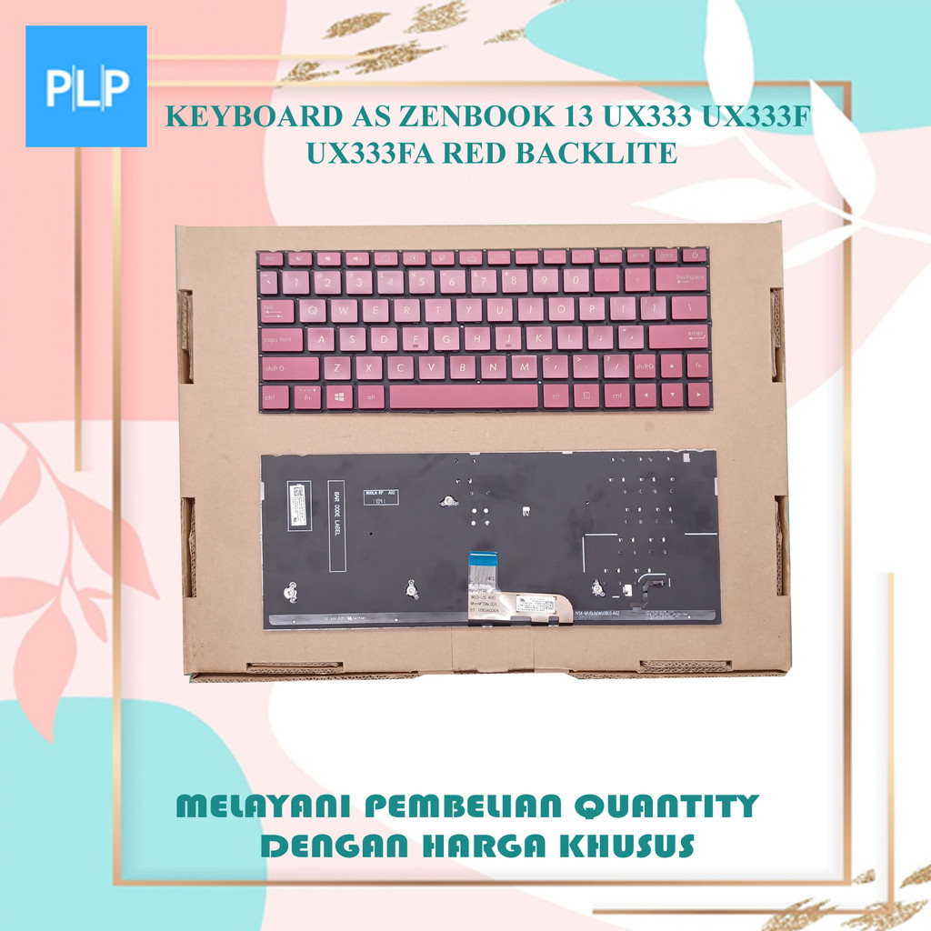 AS Zenbook 13 ux333 ux333f ux333fa คีย์บอร์ดเรืองแสงสีแดง