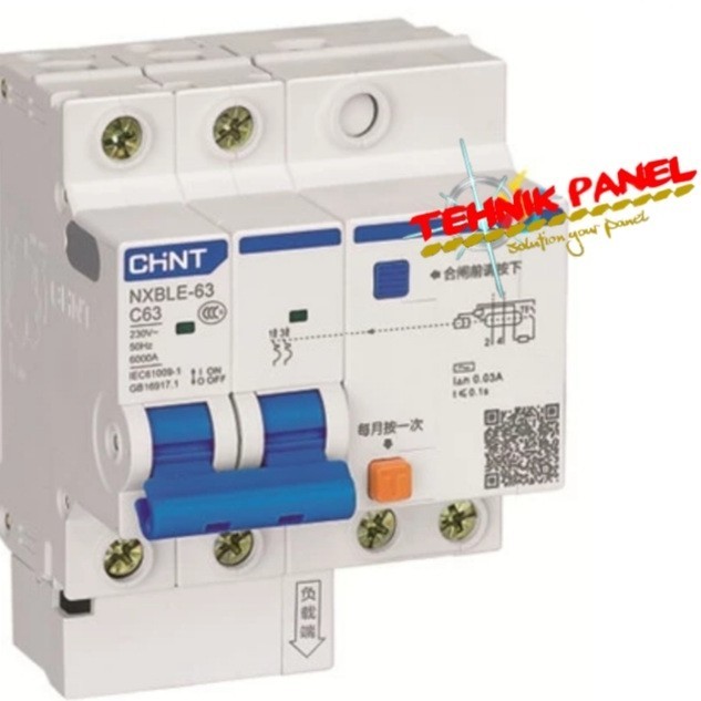 Rcbo Chint 2P 30Ma 6Ka Nxble-63 16A Chint