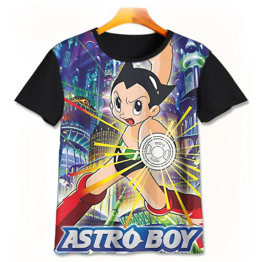 Astro Boy เสื้อยืดการ์ตูน Astro-1-designWD เสื้อยืดเด็กผู้หญิงอายุ 1 - 12 ปี 3D ภาพยนตร์การ์ตูนเสื้อ
