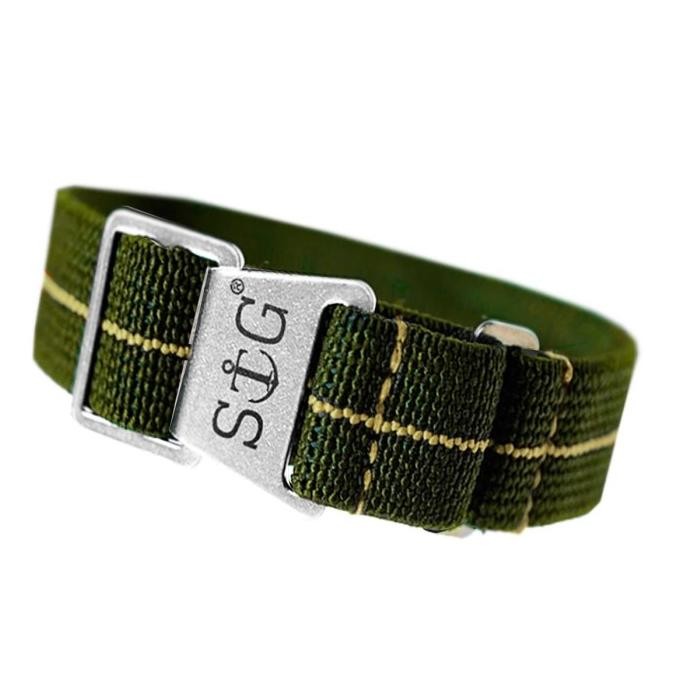 Strapguy Mn Style 22Mm Olive Green & Sand Strap