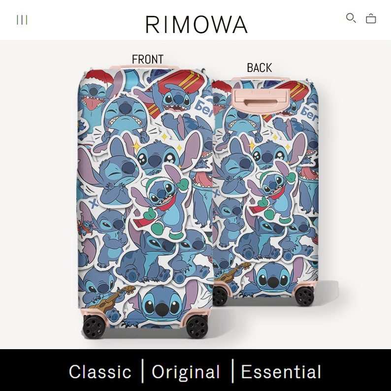 Disney Stitch 003 ผ้าคลุมกระเป๋าเดินทาง Rimowa ESSENTIAL / ORIGINAL / CLASSIC - Trunk / Trunk Plus / Rimowa ผ้าคลุมกระเป๋าเดินทาง