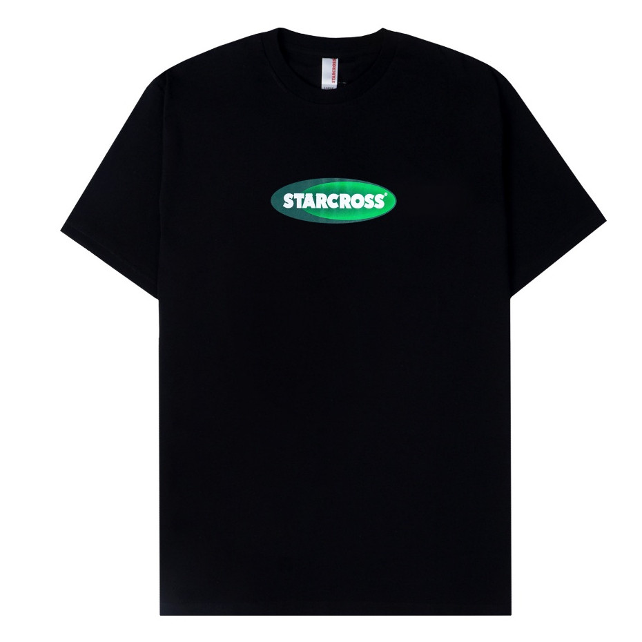 เสื้อยืดผู้ชาย STARCROSS - OUVAL LOG 2 - สีดํา