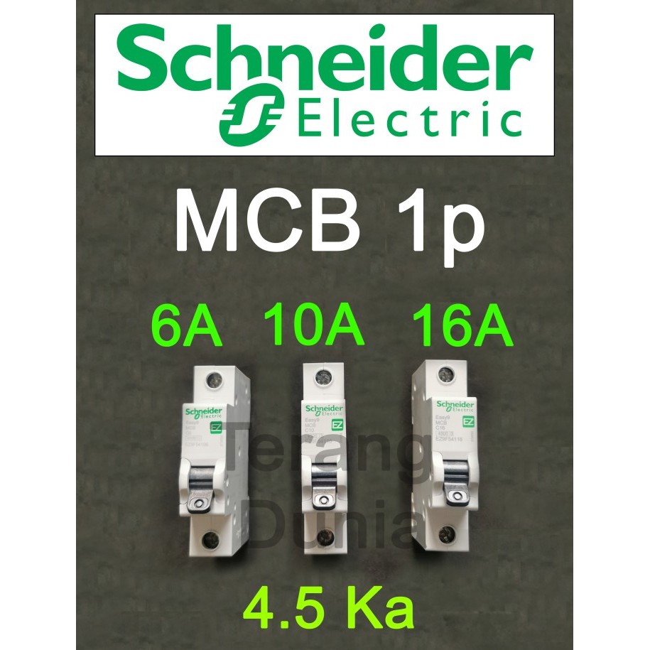 LATEST MCB Schneider 6A MCB Schneider 10A MCB Schneider 16A MCB 1p Schneider