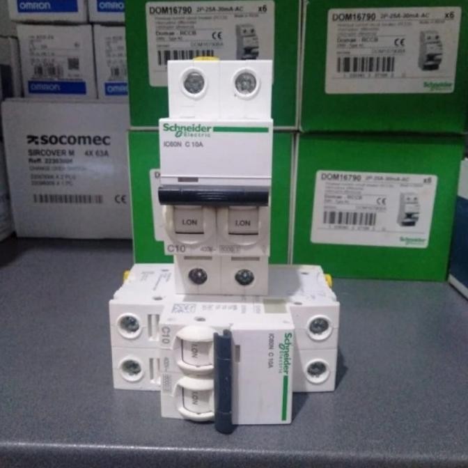 - MCB IC60N 2P 10A 6kA Schneider 2Phase 2Pole
