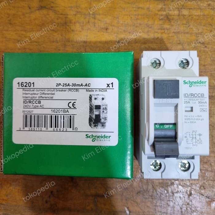 Elcb Rccb Id 2P 25A 30Ma Schneider ต้นฉบับ