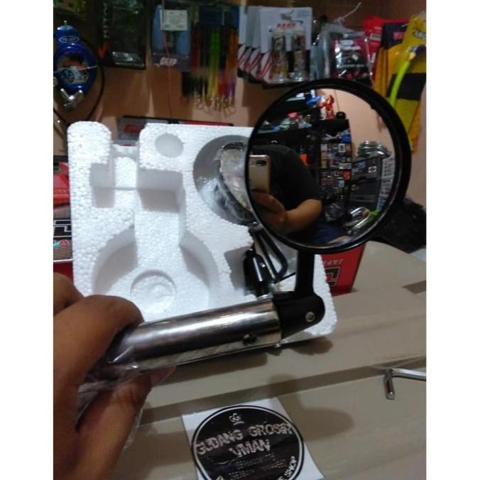 มีกระจกมองหลัง, กระจกมองหลัง, กระจกปลายแฮนด์, baplang jalu vespa