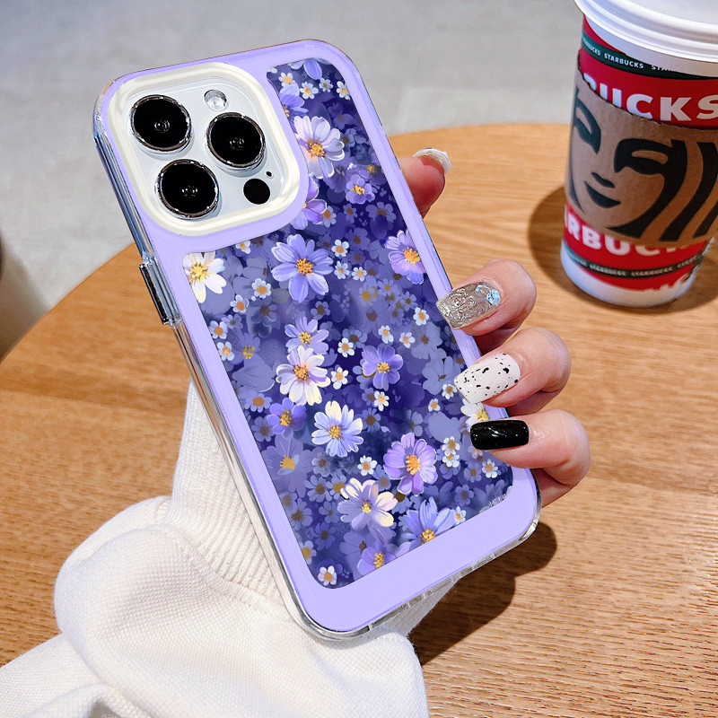 โฮโลแกรมสําหรับดอกไม้นุ่มกรณี Hp Oppo C75 12f A5 A5x A3x A5i 14f 60 60x C75 C75x NOTE 70 Realme C61 