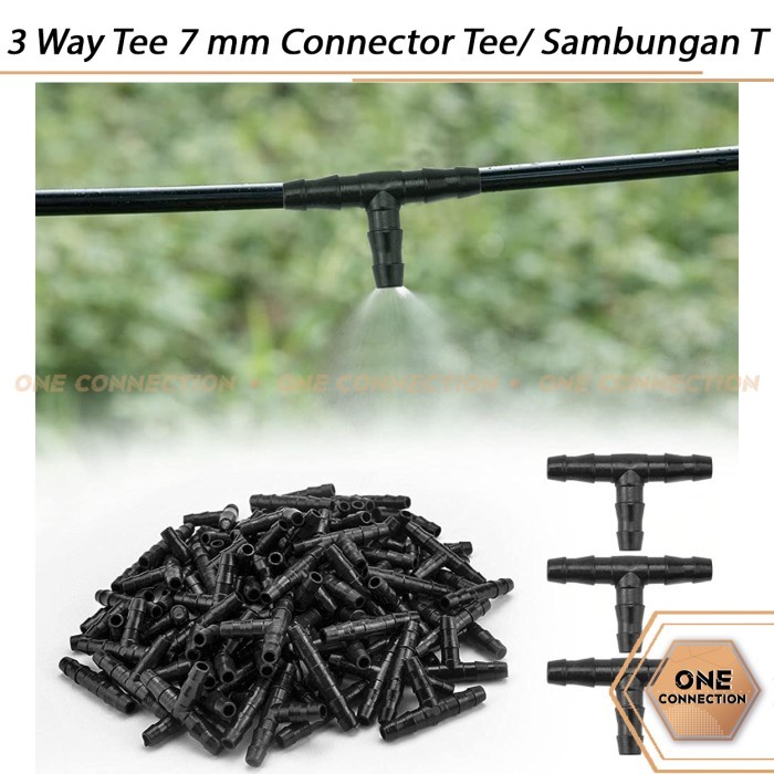 3 Way Tee 7 mm Connector Tee 7mm Connector T ท่อ PE 7 mm Gardening
