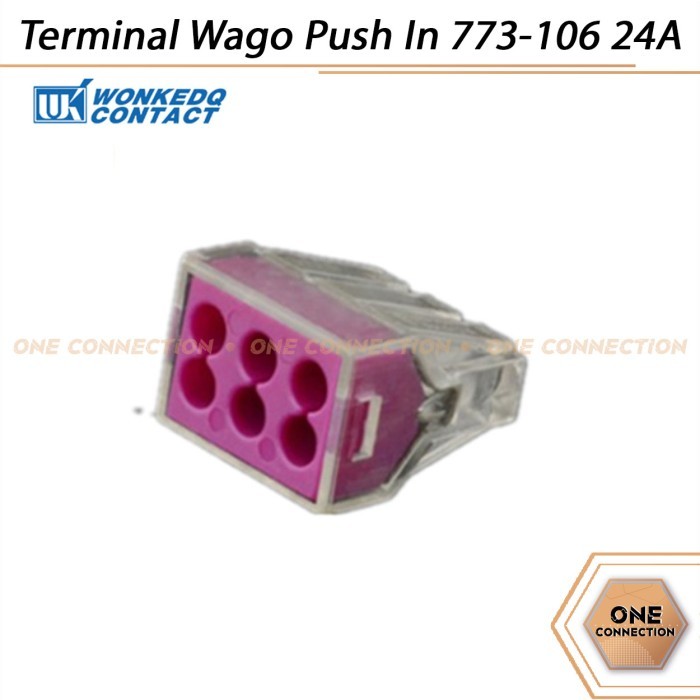 Wago Push Connector Terminal 6 Pin Cable Connector Stab รุ่น 773-106