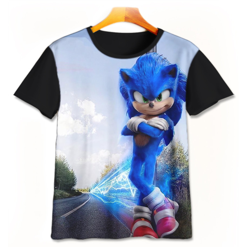 เสื้อยืดเด็กเกม - เสื้อยืดเกม 3D น่ารัก - Sonic the Hedgehog Sonic-9-designWD Limited Edition Game P