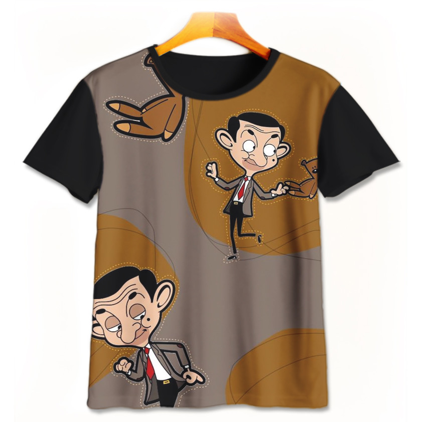 เสื้อยืดเด็กการ์ตูน 3D น่ารัก - เสื้อยืดพิมพ์ลายการ์ตูน Mr Bean Mrbean-5-designWD Limited Edition สํ
