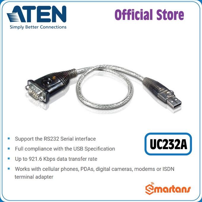 Aten Uc232A - ตัวแปลง Usb เป็น Rs-232