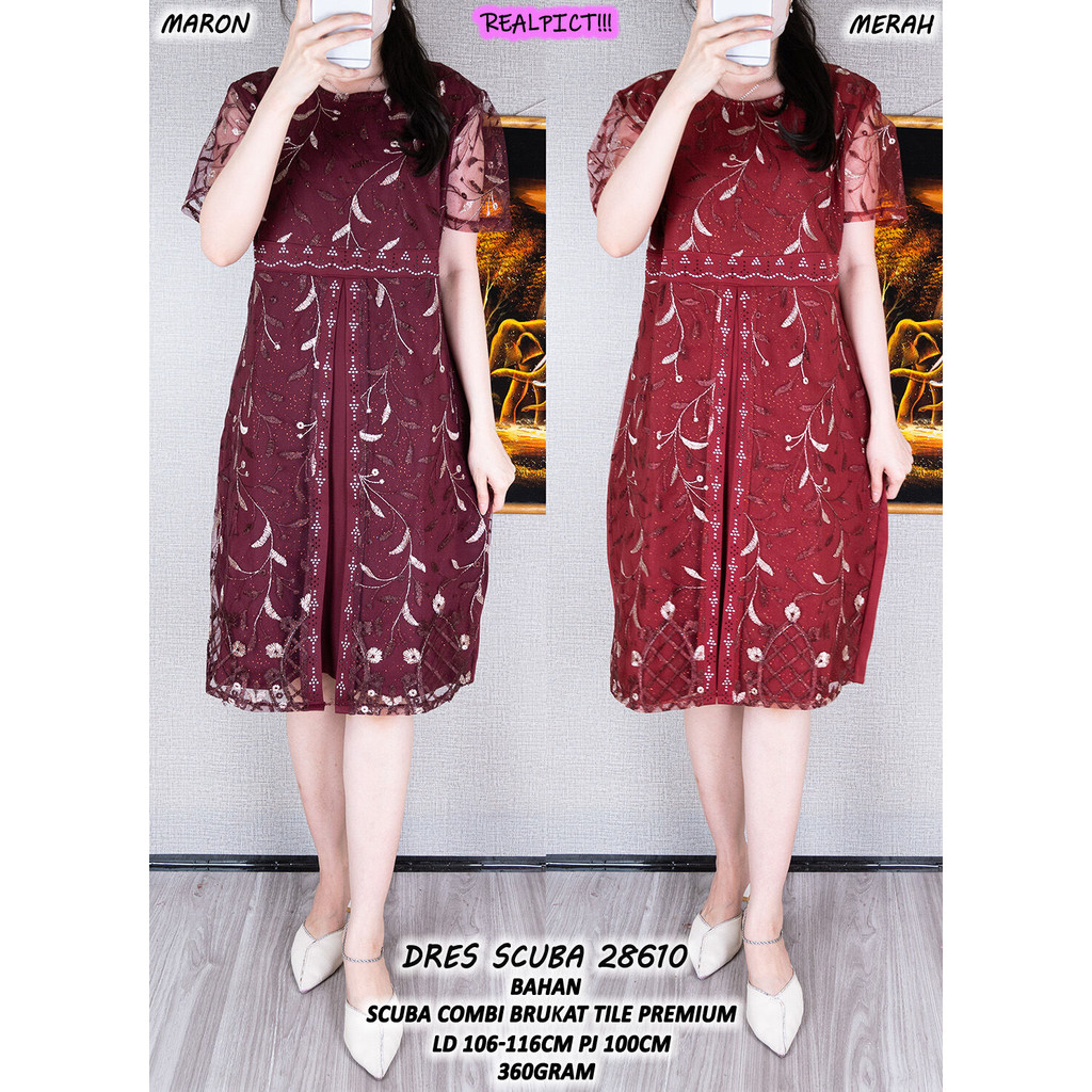 SCUBA DRESS 28610***